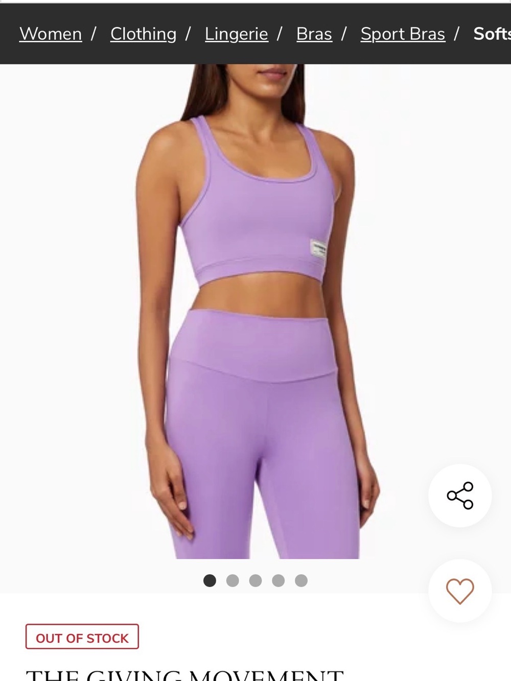 Everyday Lilac Scoop Sports Bra - Medium Support